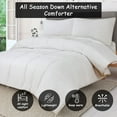 thumbnail image 6 of ROYALE King Comforter - All Season Down Alternative Bedding Comforter - Lightweight Quilted Comforter with Corner Tabs - Ultra Soft Luxury Hotel Comforter - Box Stitched Duvet Insert (King, White), 6 of 9