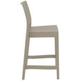 thumbnail image 3 of Home Square Resin 25.6" Counter Stool in Taupe - Set of 2, 3 of 8