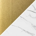 thumbnail image 7 of Henn&Hart 36" Brass/Faux Marble Metal/Glass/Faux Marble Home Office, 7 of 7