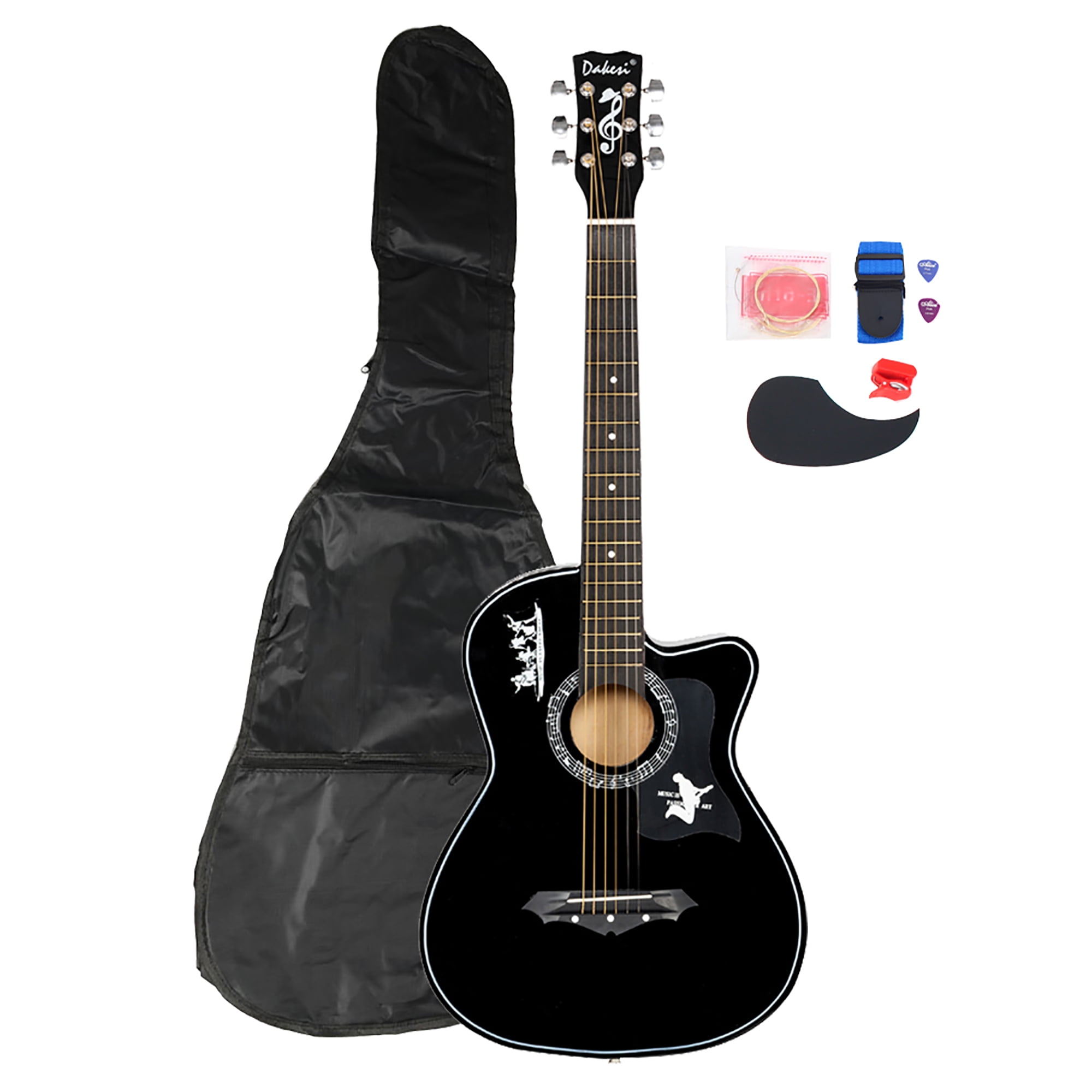 Acoustic Guitar Toy for Kids, Gift DK38C Basswood Musical Instrument