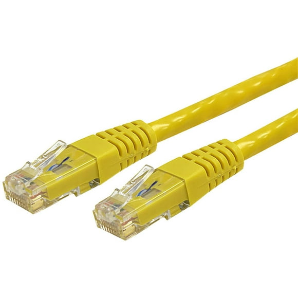 Câble Ethernet Cat6 - 35 Pi - Jaune - Câble de Raccordement - Câble Moulé Cat6 - Long Câble Réseau - Câble Ethernet - Cat 6