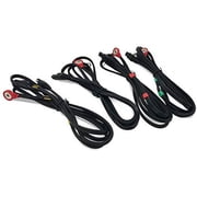 Compex Compatible Replacement Lead Wires, 4 Pack, Compex Compatible Snap Connectors