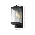thumbnail image 2 of Elegant Lighting Julien 6 Inch Outdoor Wall Sconce In Black, 2 of 8