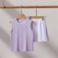 thumbnail image 2 of Auroural girls clothes size 6 outfits Children's Round-Neck Sleeveless Breathable Top With Elastic Waist Shorts - Medium To Large Youth Sports Set, 2 of 9