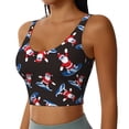 thumbnail image 2 of Fotbe Surfing Santa Sujetador Deportivo Largo sin Aros para Mujer con Almohadillas y Soporte Medio, Transpirable y Absorbente, Camiseta Tipo Chaleco o Tank Top-XX-Large, 2 of 8