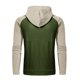 thumbnail image 4 of Sudadera con capucha para hombre, informal, deportiva, con cuello alto, botones, patchwork, manga larga, sudadera tipo jersey, blusa para hombre, 4 of 6