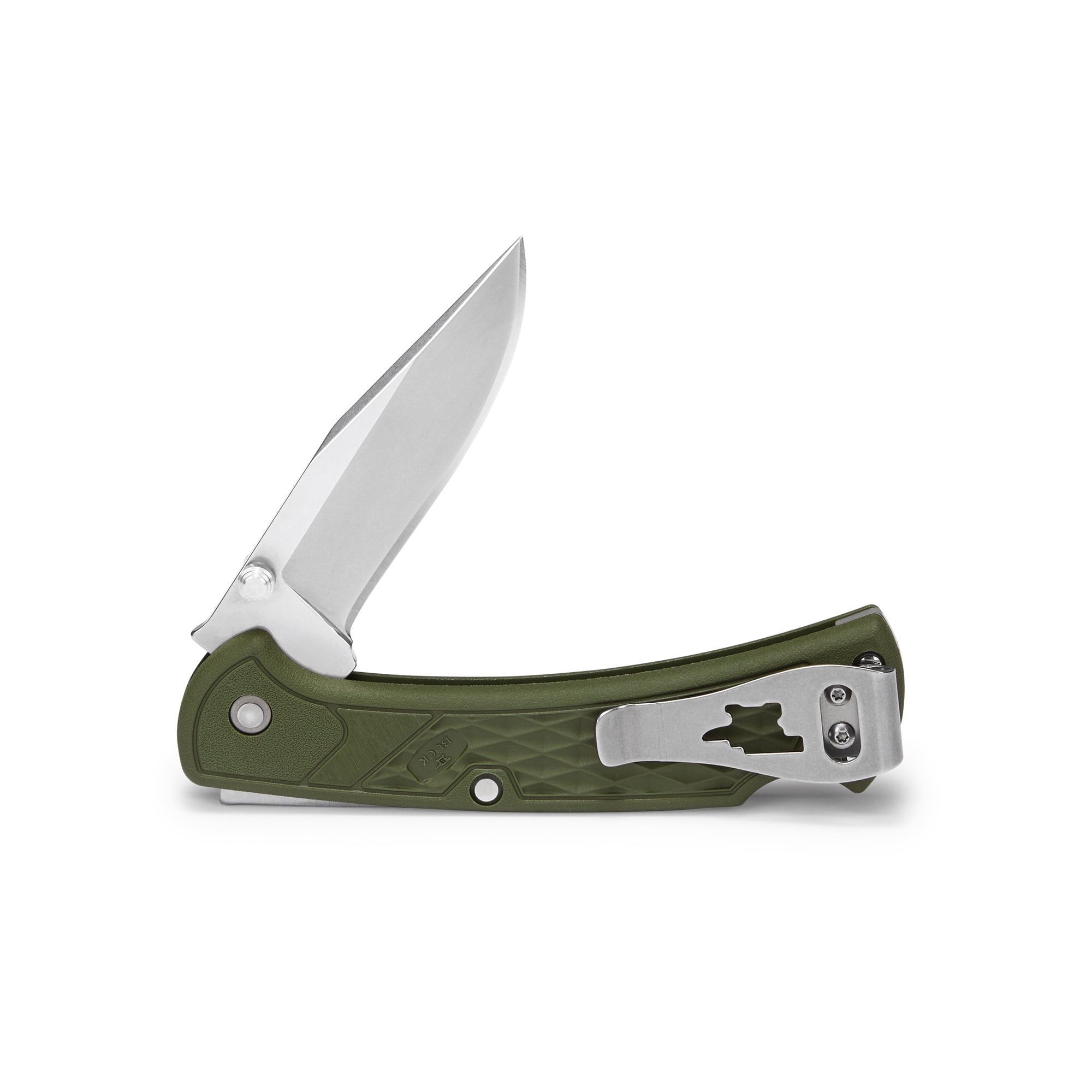 Buck Knives 112 Slim Select Folding EDC Knife, 3” Pocket Knife Blade, Green, 2.5 oz