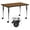 Brown, variant on Flash Furniture Mobile 24''W x 48''L Rectangular Oak HP Laminate Activity Table - Standard Height Adjustable Legs