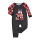 thumbnail image 1 of Traje de pantalones largos familiares Casual Elk Impreso Plaid Estilo navideño Ropa de dormir Traje FLhrweasw Nuevo, 1 of 9