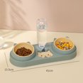thumbnail image 2 of Comida para gatos Tazón doble Mascota Alimentador automático Dispensador de agua Contenedor de comida para perros y gatos JShteea Libre de BPA, 2 of 8
