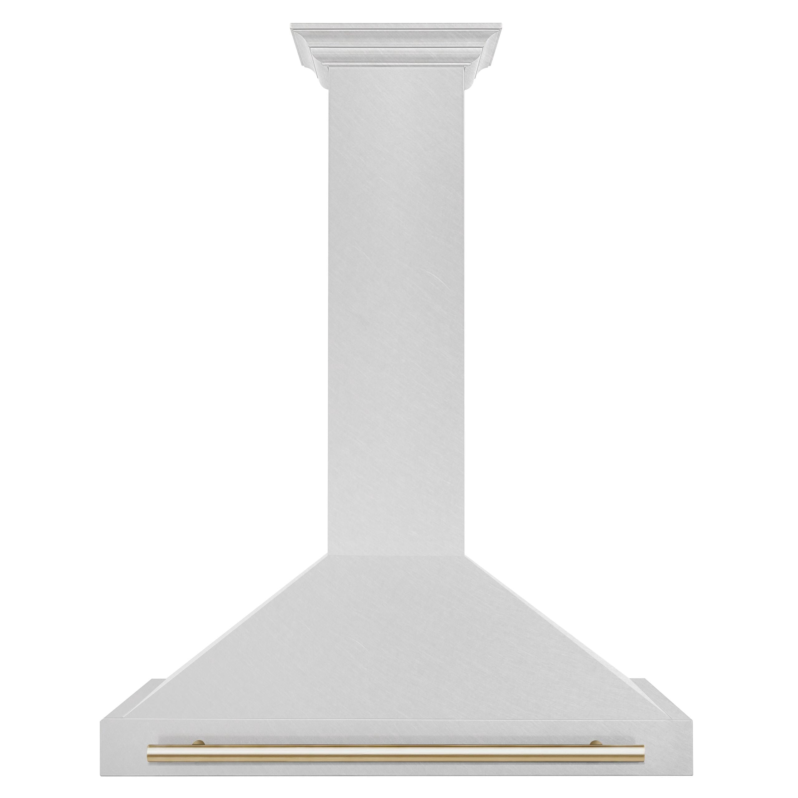 ZLINE 36 ZLINE Autograph Edition DuraSnow Stainless Steel Range Hood with DuraSnow and Gold Handle (KB4SNZ-36-G)