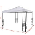 thumbnail image 7 of vidaXL Garden Gazebo 9.8'x9.8' White, 7 of 7