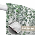 thumbnail image 4 of Green Eucalyptus Leaves Swag Valances for Windows, Kitchen Curtains 36 Inch Length 2 Panels Set, Summer Botanical Weeping Watercolor Short Curtains for Small Windows Rod Pocket Cafe Curtains 28"x36", 4 of 8