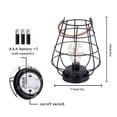 thumbnail image 5 of Metal Cage Outdoor lantern, Decorative Battery Powered Cordless Lamp with Warm White Fairy Lights (Black), 5 of 7