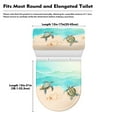 thumbnail image 6 of COEQINE Easy Installation Toilet Lid Cover and Toilet Tank Cover, Sea Turtle Star Sea Beach 2 Piece Stretchable Elastic Bottom Breathable Toilet Cover Set, 6 of 7