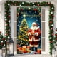 thumbnail image 4 of Cubierta de puerta navideña de 35 x 71 pulgadas - Diseño de Papá Noel - Decoración navideña para puerta - Decoración para festivales y fiestas, 4 of 6