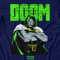 thumbnail image 3 of Marvel Comics Retro Dr. Doom Green Brick Texture Vintage Mens T-Shirt (Navy, S-XXXL), 3 of 4