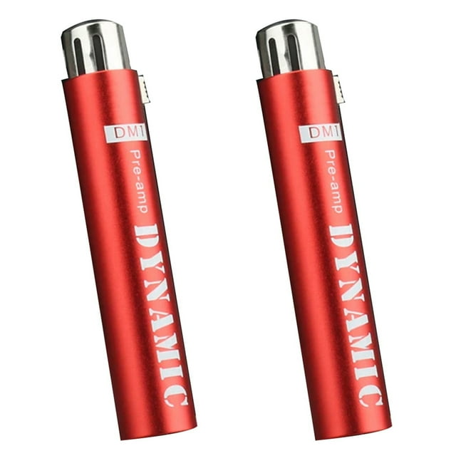 2X Reemplazo para Preamplificador de MicróFono DináMico DM1 Amplificador de Ganancia de 28 DB para MicróFonos de Cinta DináMicos y Pasivos, Rojo