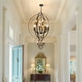 thumbnail image 4 of Black Chandelier,12-Light Farmhouse Chandelier for Dining Room Lighting Fixtures Hanging,Modern Chandelier for Bedroom,Foyer,Hall,Kitchen,Living Room and Entryway, 4 of 8