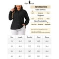 thumbnail image 6 of Agnes Orinda Women's Plus Size Button Down Shirts Cotton Stand Collar Long Sleeve Formal Solid Work Shirt Blouses Tops 4X Black, 6 of 6