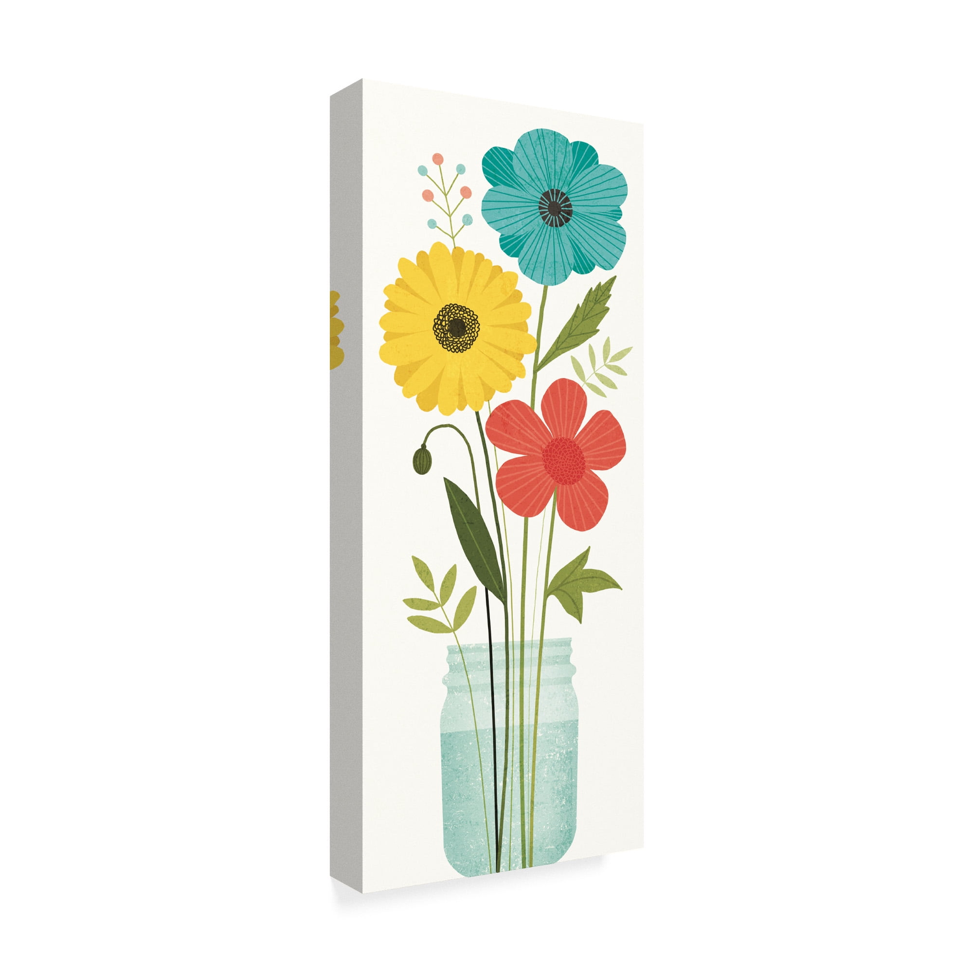 Trademark Fine Art 'Seaside Bouquet V Mason Jar no Word' Canvas Art by Michael Mullan
