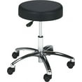 thumbnail image 3 of Safco Pneumatic Lab Stool, Backless, Supports Up to 250 lb, Black Seat, Chrome Base, 3 of 3