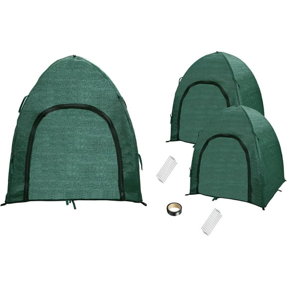 Winter Plant Covers for Snow and Ice Protection Shrub Cover Freeze Protection Plant Tent Protect Outdoor Plant and Potted Plant from Snow Frost Sun and Animal with Zipper Door 22*22*22 (2Packs)