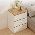 thumbnail image 3 of Mesita de noche nórdica blanca, consola rústica barata, mesita de noche Para dormitorio pequeño, Muebles Para El Hogar, 3 of 4
