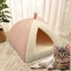 thumbnail image 1 of Cama para gatos para gatos de interior - Cama cueva Casa para gatos Tienda de campaña para gatos con almohada acolchada lavable extraíble, para , Rosado Fernando Cama nido, 1 of 8