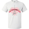 thumbnail image 3 of Inktastic Paris Oo-la-la with Eiffel Tower and Flowers in Pink Heart T-Shirt, 3 of 5