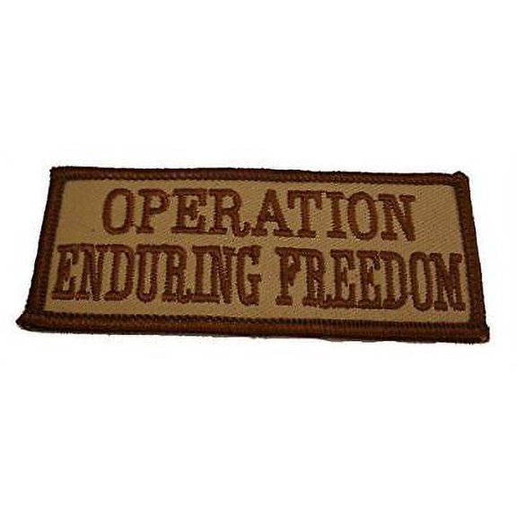 OPERATION ENDURING FREEDOM PATCH DESERT TAN OEF VETERAN AFGHANISTAN