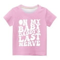 thumbnail image 3 of breaise Unisex Short Sleeve Graphic T Shirt Trendy Letter Print Crewneck Tshirt Blouses Summer Cute Tee Shirt Tops 3-14 Years Girls and Boy T-Shirt Tee,Girls Tshirt Under $5, 3 of 3
