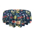 thumbnail image 5 of Pioneer Flower Floral Print Pattern Round Tablecloth 60"x60",Wrinkle Wipeable Table Cloth for Kitchen Dining Room Picnic Patio Party, 5 of 6