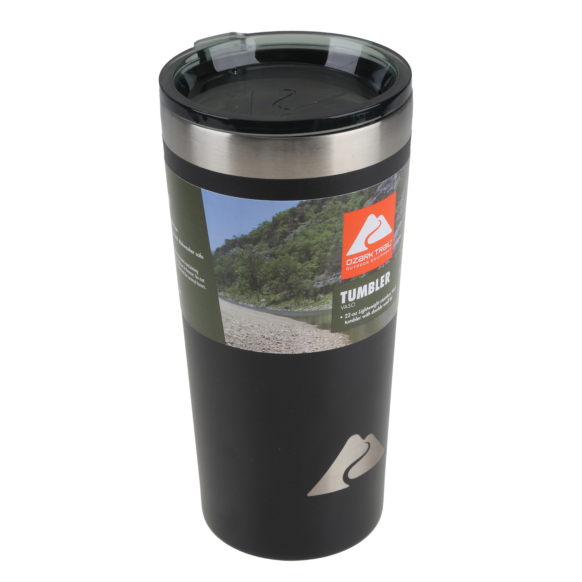 Ozark Trail Double Wall Vacuum Sealed Stainless Steel Tumbler 22 Ounce, Black - image 5 of 10