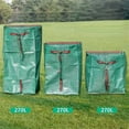 thumbnail image 5 of 71 Gallon Garden Leaf Collection Bag, Semi-Circular Dustpan Compatible Heavy Duty Yard Waste Sack, Large Capacity Lawn Cleanup Garbage Can Liner, 5 of 7