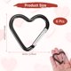thumbnail image 3 of Uxcell Clip de Resorte en Forma de Corazón [Paquete de 6] - Clip de Llavero Gancho de Resorte [Negro/Aleación de Aluminio], 3 of 6