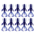 thumbnail image 1 of Langgg 10pcs Bait Shrimp Soft Realistic Reusable Tackle Wire Baits Soft Bionic Sporting Goods Fishes Hooks Playing Barbed 6#, 1 of 6