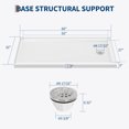 thumbnail image 2 of Shower Base Pan 60x32 Inch - Non-Slip Right Drain, White for Bathroom, 2 of 8