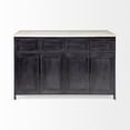 thumbnail image 2 of Mercana Fieri 4 Drawer Kitchen Island in Black and White, 2 of 6