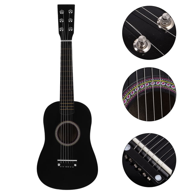 IFANLANDOR Mini Size Acoustic Guitar Music Instrument for Beginner Children Anywhere for Music Exploration 1Pcs