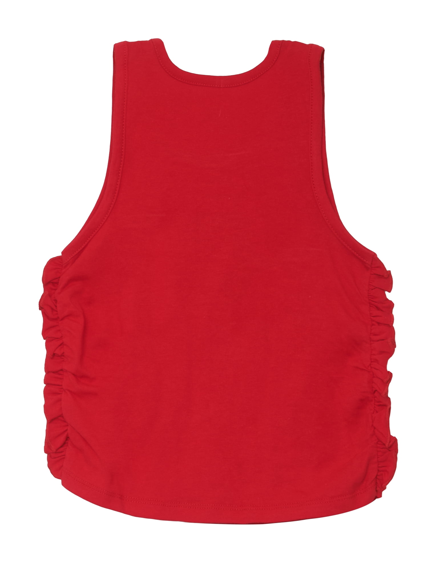 Way to Celebrate Girls Patriotic Americana Cinched Tank and Flutter Short Set, 2-Piece, Sizes 4-18