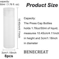 thumbnail image 2 of 8 Pack 50ml 1.7oz Clear Squeezable Plastic Sample Flip Cap Bottle Refillable Travel Containers for Makeup Cosmetic Toiletries Liquid, 2 of 8