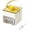Yellow, variant on Ice Cube Maker with Easy Press Lid, Compact Portable Ice Cube Container with Storage Box for Freezer, Press-type Ices Cubes Trays with Handle, Space-Saving Small Ice Bucket, for RV, Office, Home
