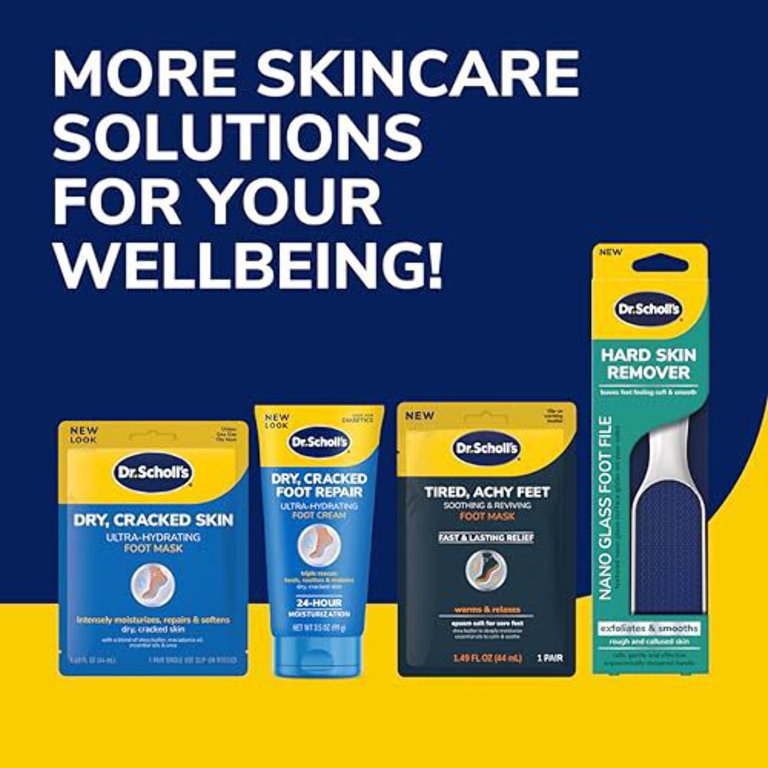 Dr. Scholl's Ultra Exfoliating Foot Peel Mask 3pk, Gently Peels and Softens  Rough, Dry Skin, with Urea , 3.0 Count 