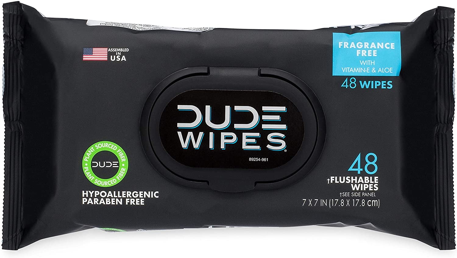 3 Packs 48 Wipes DUDE Wipes Flushable Wet Wipes Dispenser Unscented Wet Wipes 