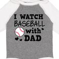 thumbnail image 4 of Inktastic I Watch Baseball with My Dad Boys or Girls Long Sleeve Baby Bodysuit, 4 of 5