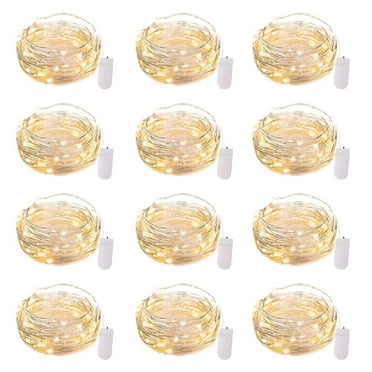 Koite Indoor 7 ft Battery Operated Waterproof LED String Lights (12 Pack)