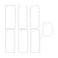 thumbnail image 4 of Raspador de pasteles alisador de rayas Peine para decorar pasteles Mousse Pastelería alisador de pasteles 7x con orificio para colgar, 4 of 9
