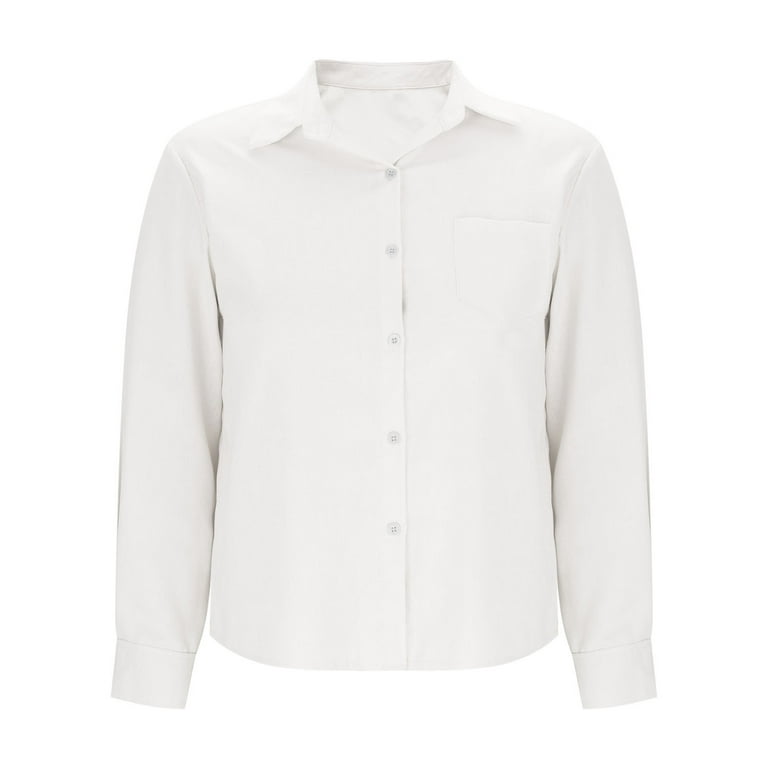boxy dress shirt women The Long Sleeve Boxy Crop Olive / S