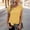 Yellow, variant on Olyvenn Women Cotton Linen Crew Neck Short Sleeve Tunic, Side Slit Buttons Tee Shirts Tops Loose Fit, Linen Blouse for Women Army Green M